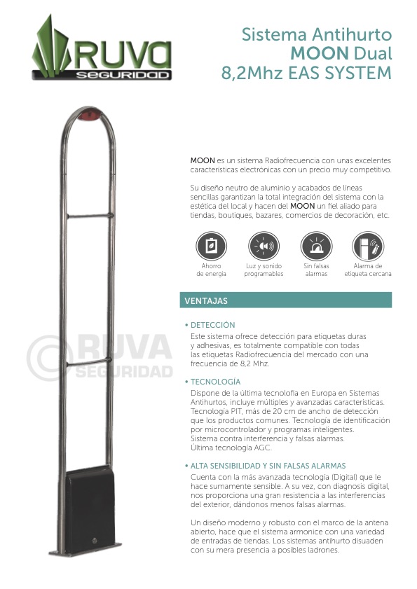 Sistema Antihurto RF modelo MOON